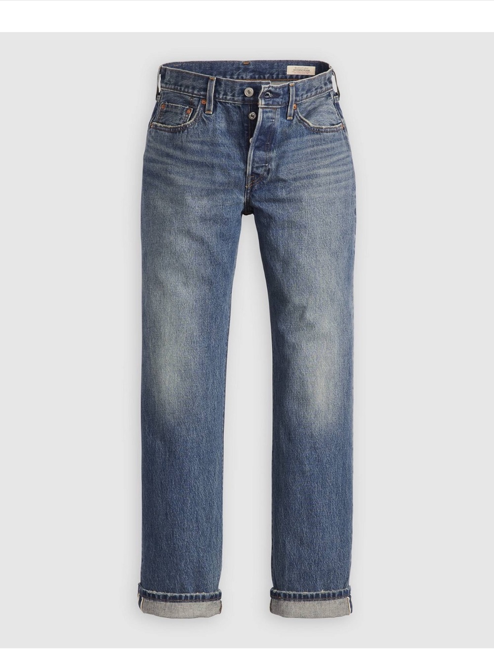 Levis 501 90’s Selvedge Denim Jeans Get on Board Medium Wash Size 30x30 NWT - Picture 6 of 14